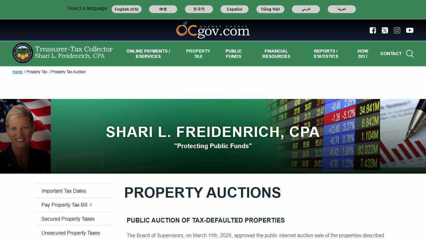 Property Auctions | OC Treasurer-Tax Collector